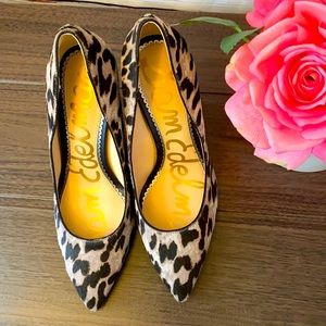 WT Sam Edelman Leopard Print Hazel Pumps 8W